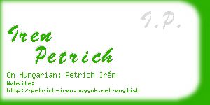 iren petrich business card