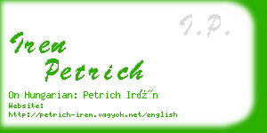 iren petrich business card